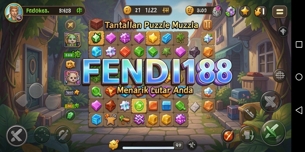 Tampilan gameplay puzzle seru di FENDI188.