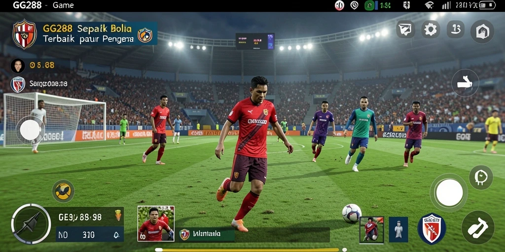 Tampilan gameplay GG288 yang mendebarkan dalam aksi sepak bola.