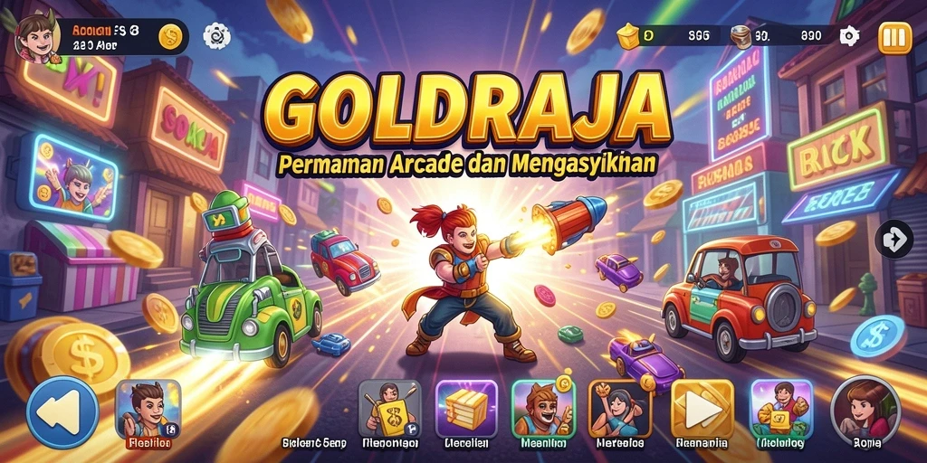 Screenshot gameplay seru dari GOLDRAJA dengan grafis menawan.