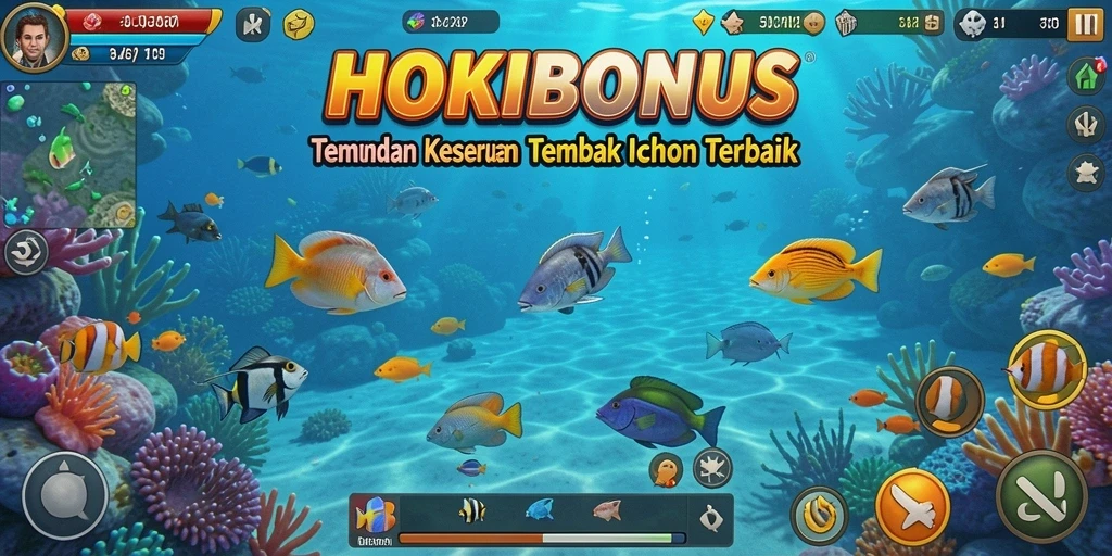 Tampilan gameplay seru dari HOKIBONUS Tembak Ikan.