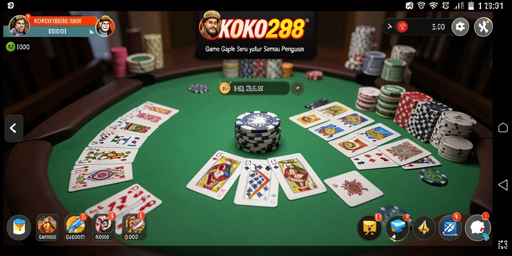 Tampilan gameplay seru Gaple di KOKO288.