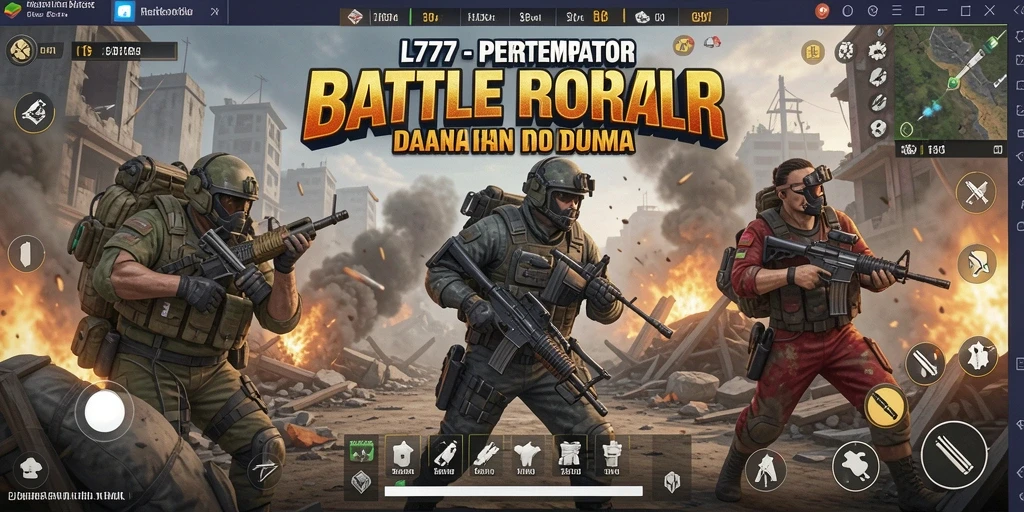 Screenshot gameplay seru dalam L777 Battle Royale.