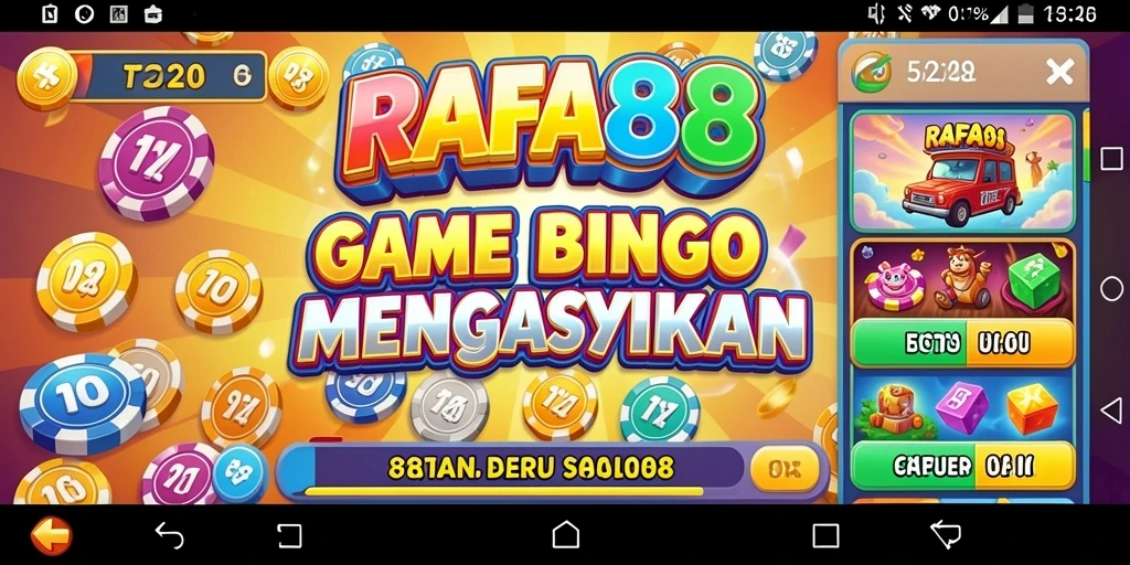 Screenshot gameplay Bingo di RAFA88 dengan tampilan yang menarik.