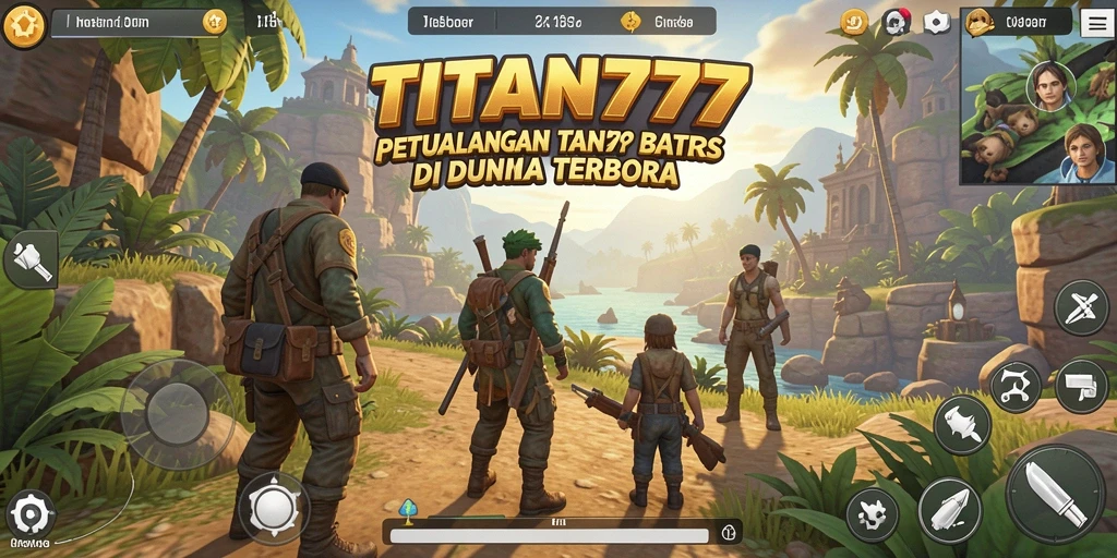 Tampilan gameplay epik dalam dunia terbuka TITAN777.